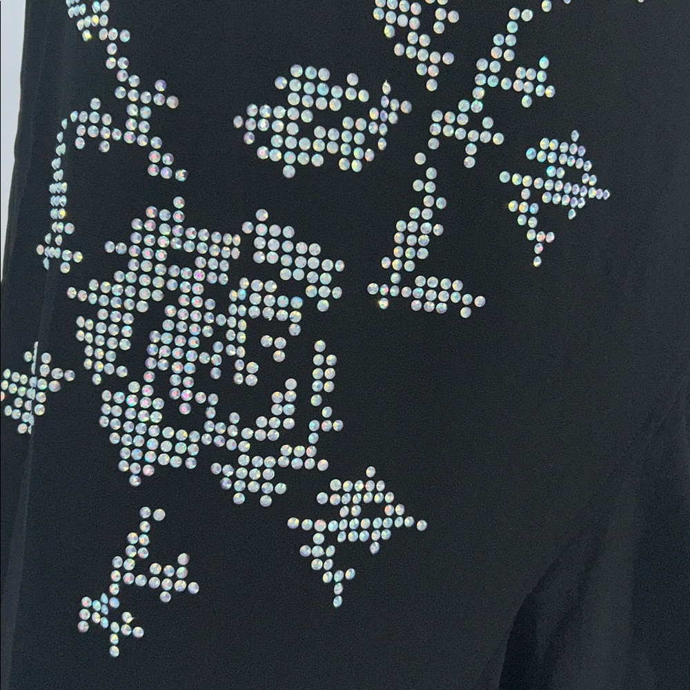 SHEIN BAE Rhinestone Floral Pattern Split Thigh Cami Dress Size Large - Picture 8 of 13